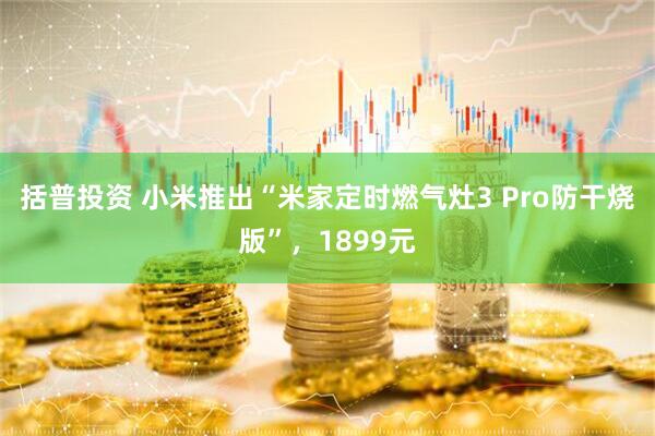 括普投资 小米推出“米家定时燃气灶3 Pro防干烧版”，1899元