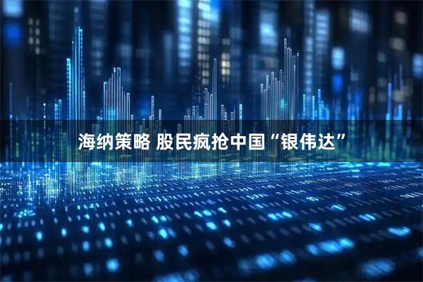 海纳策略 股民疯抢中国“银伟达”