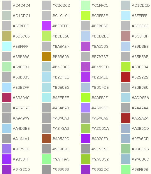 颜色代码参考对照表_04