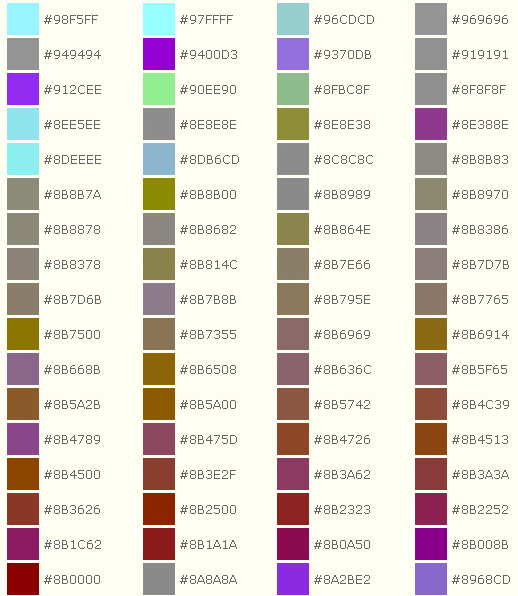 颜色代码参考对照表_05